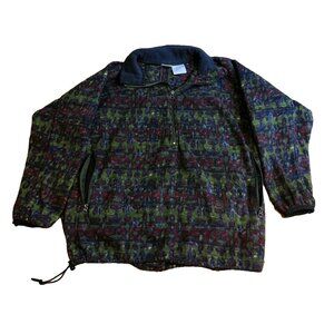 Vintage Nike Sweater Kids M 10-12 Yo Half Zip Fleece Fair Isle Multicolor 90s